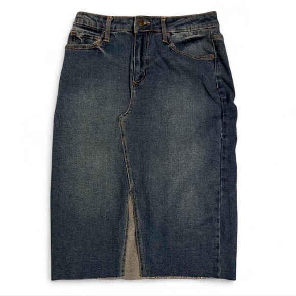SO Women's Denim Skirt - Dark Blue - Picture 1 of 3